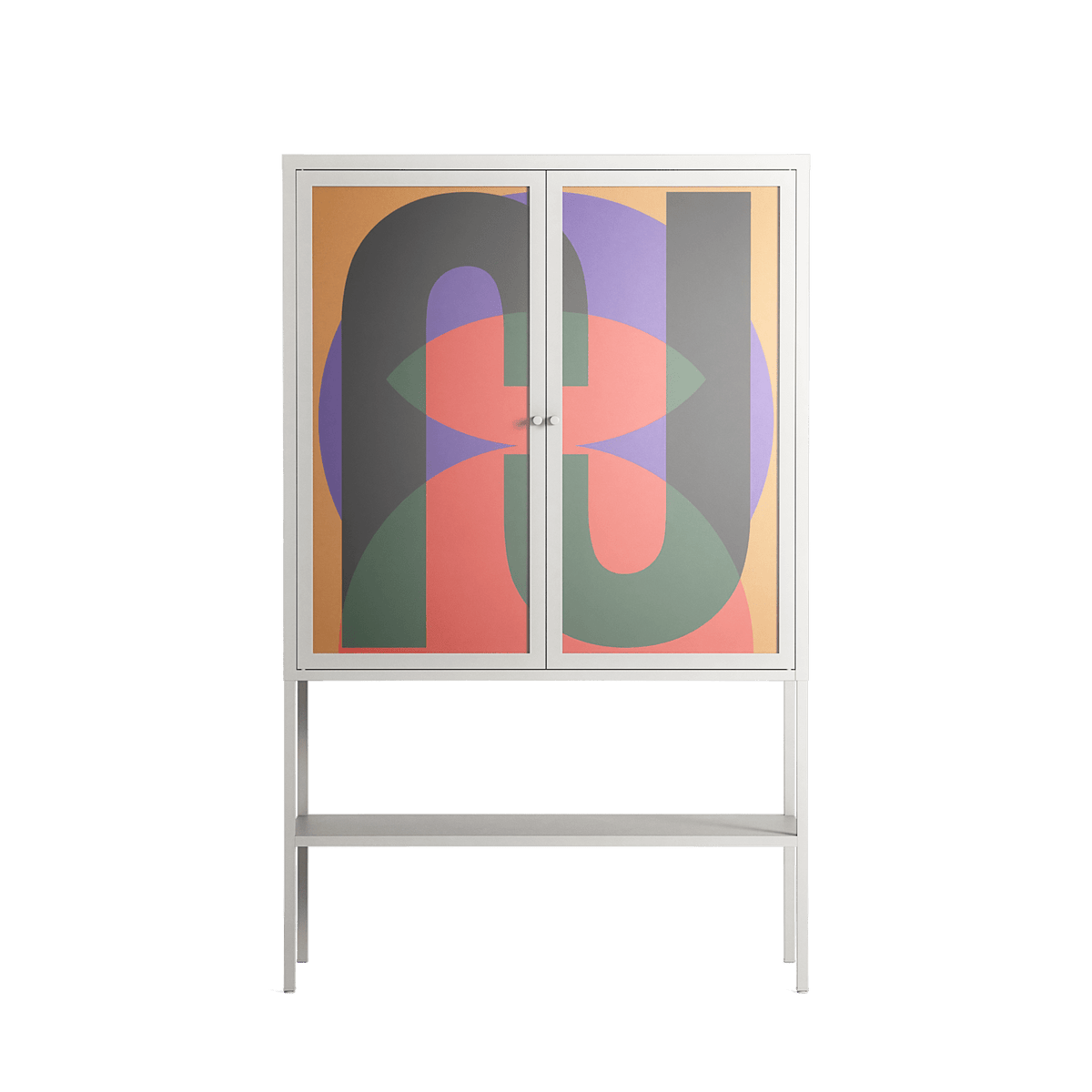 JJ - Loft Cabinet - Oluwaseyi Samuel Adebayo - Chalk - Overlay Glass