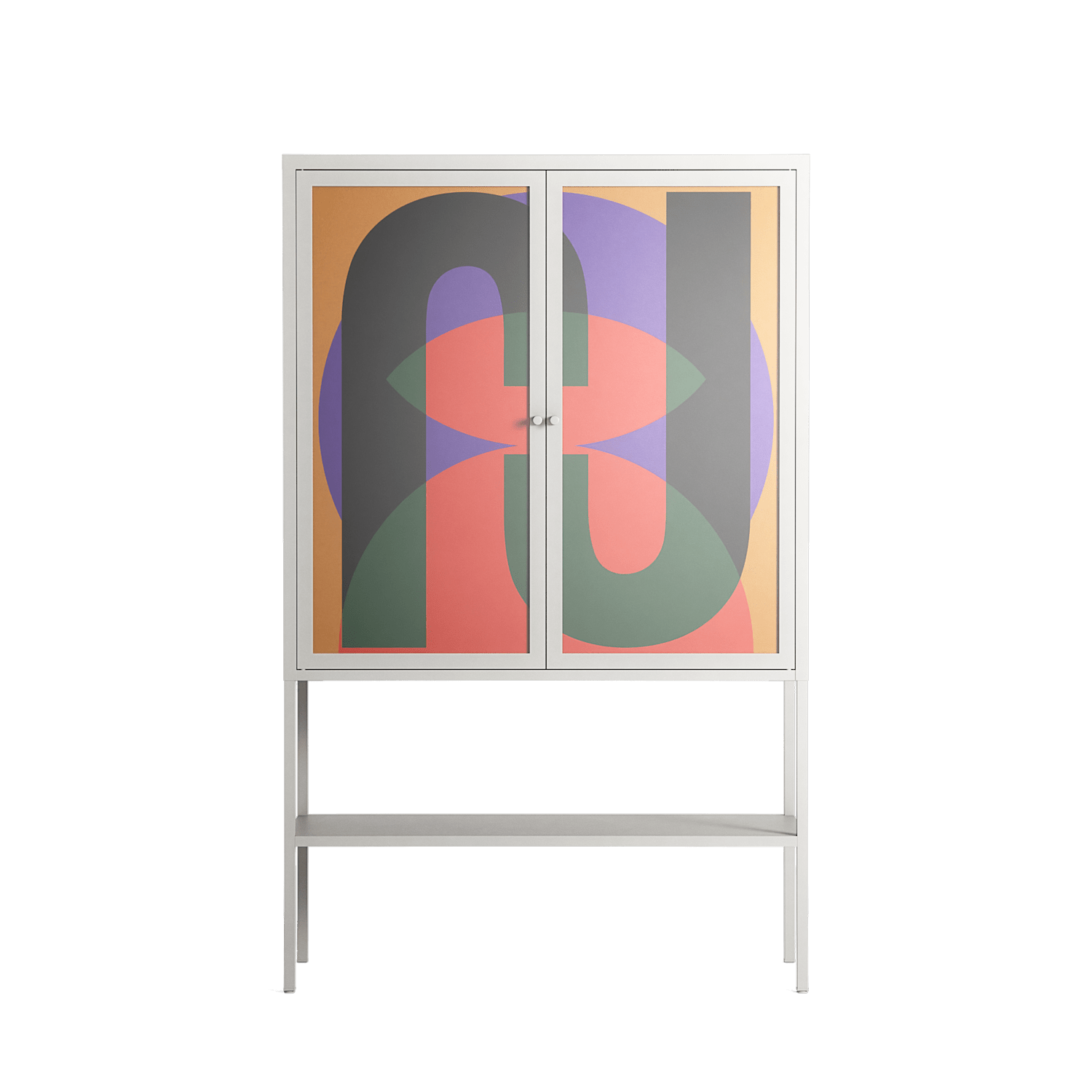 JJ - Loft Cabinet - Oluwaseyi Samuel Adebayo - Chalk - Overlay Glass