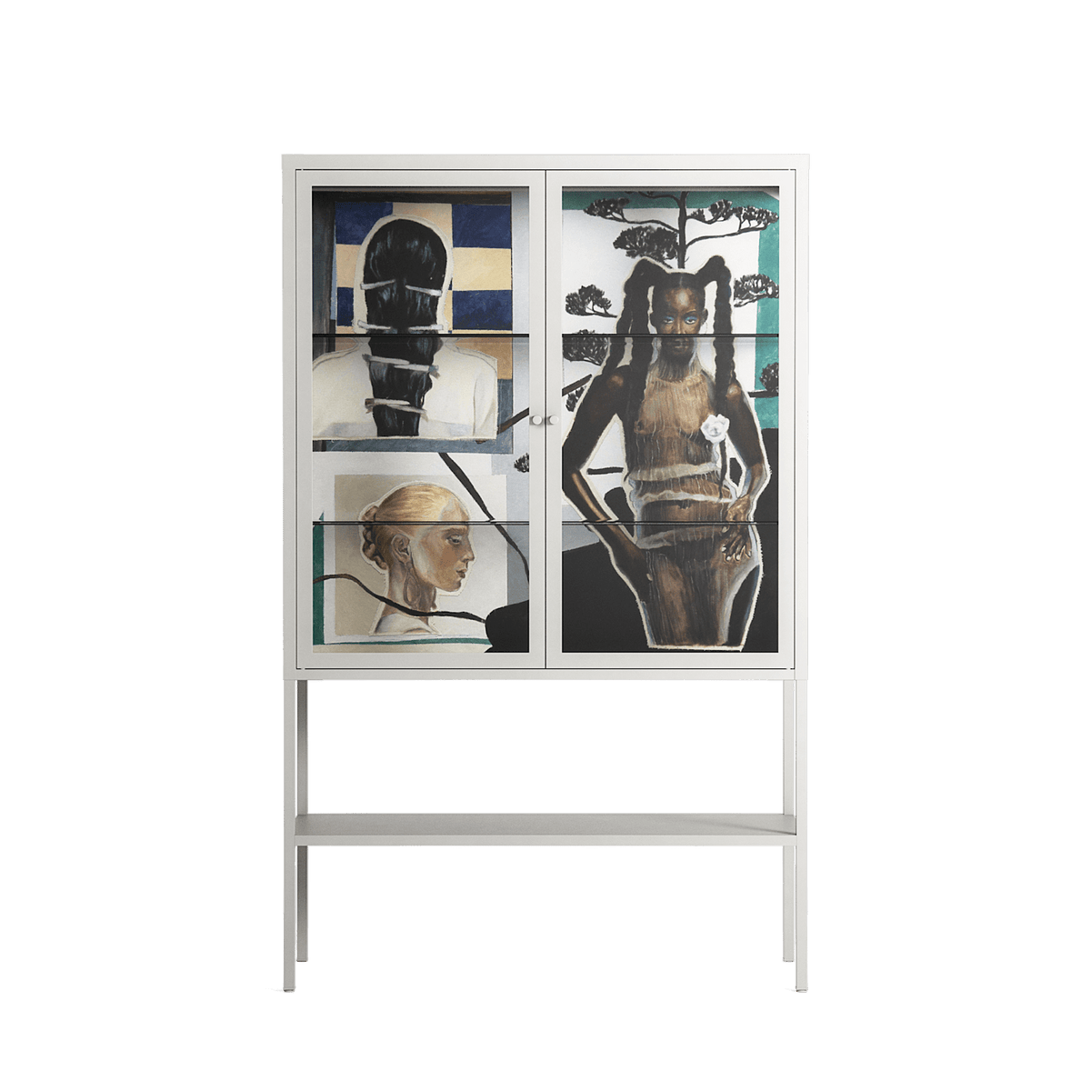 Dreaming With Open Eyes - Loft Cabinet - Sophie Goudman-Peachey - Chalk - Clear glass