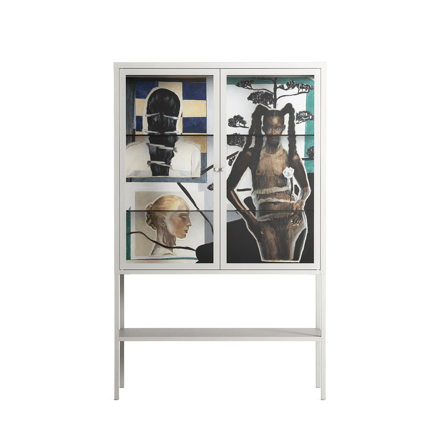 Dreaming With Open Eyes - Loft Cabinet - Sophie Goudman-Peachey - Chalk - Clear glass