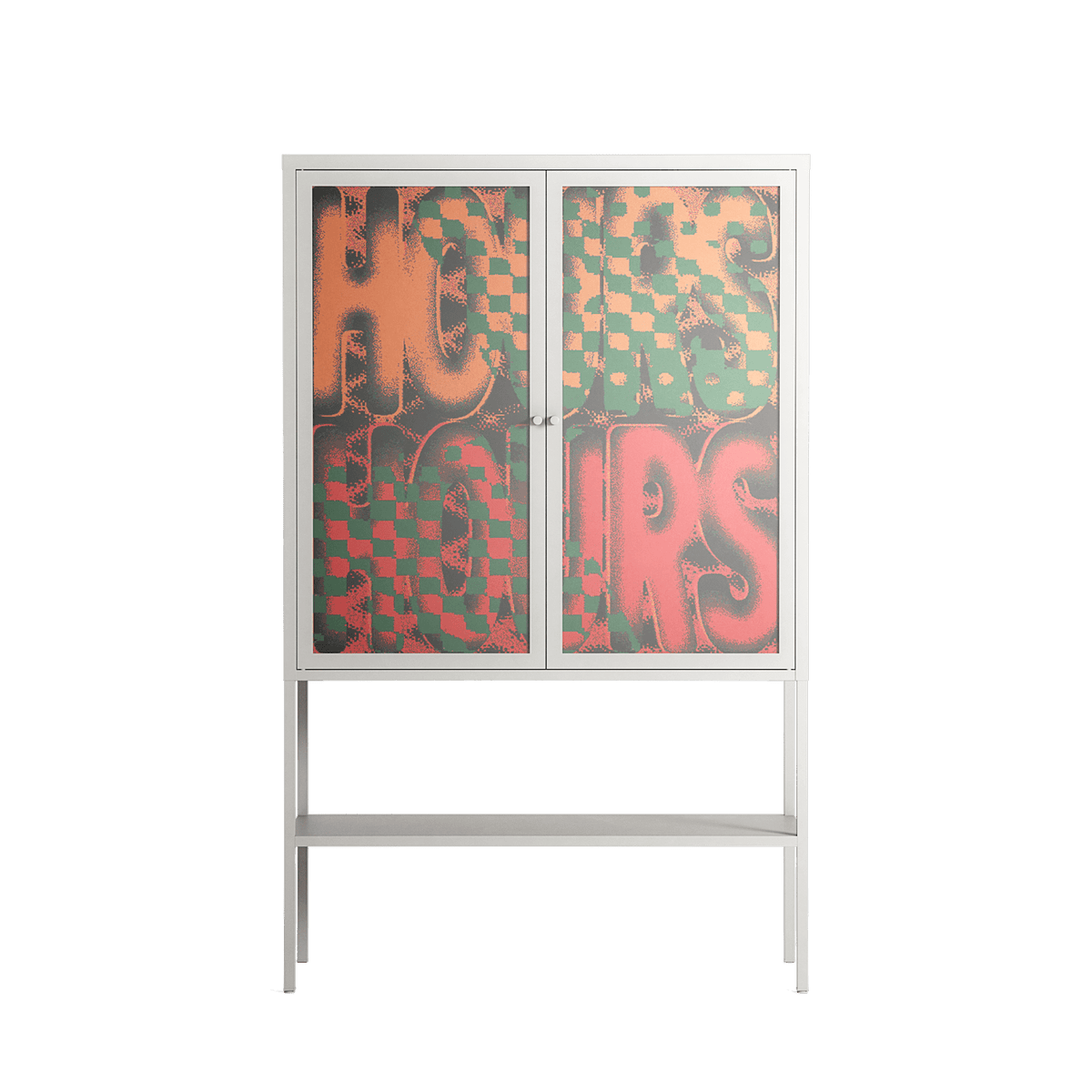 Hours - Loft Cabinet - Oluwaseyi Samuel Adebayo - Chalk - Overlay Glass