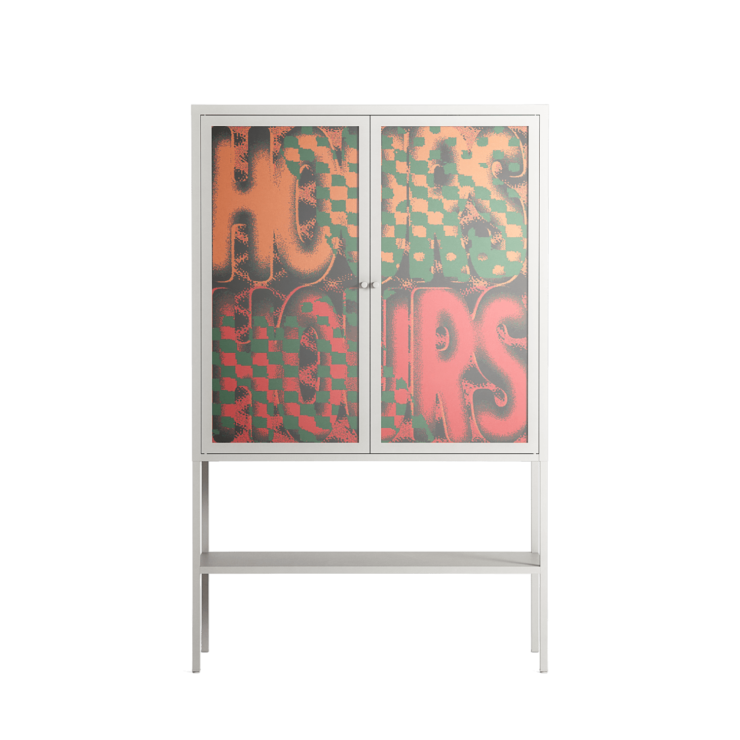 Hours - Loft Cabinet - Oluwaseyi Samuel Adebayo - Chalk - Overlay Glass
