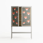 Blooming Folk Garden - Loft Cabinet - Sandra Hutter - Chalk - Overlay Glass