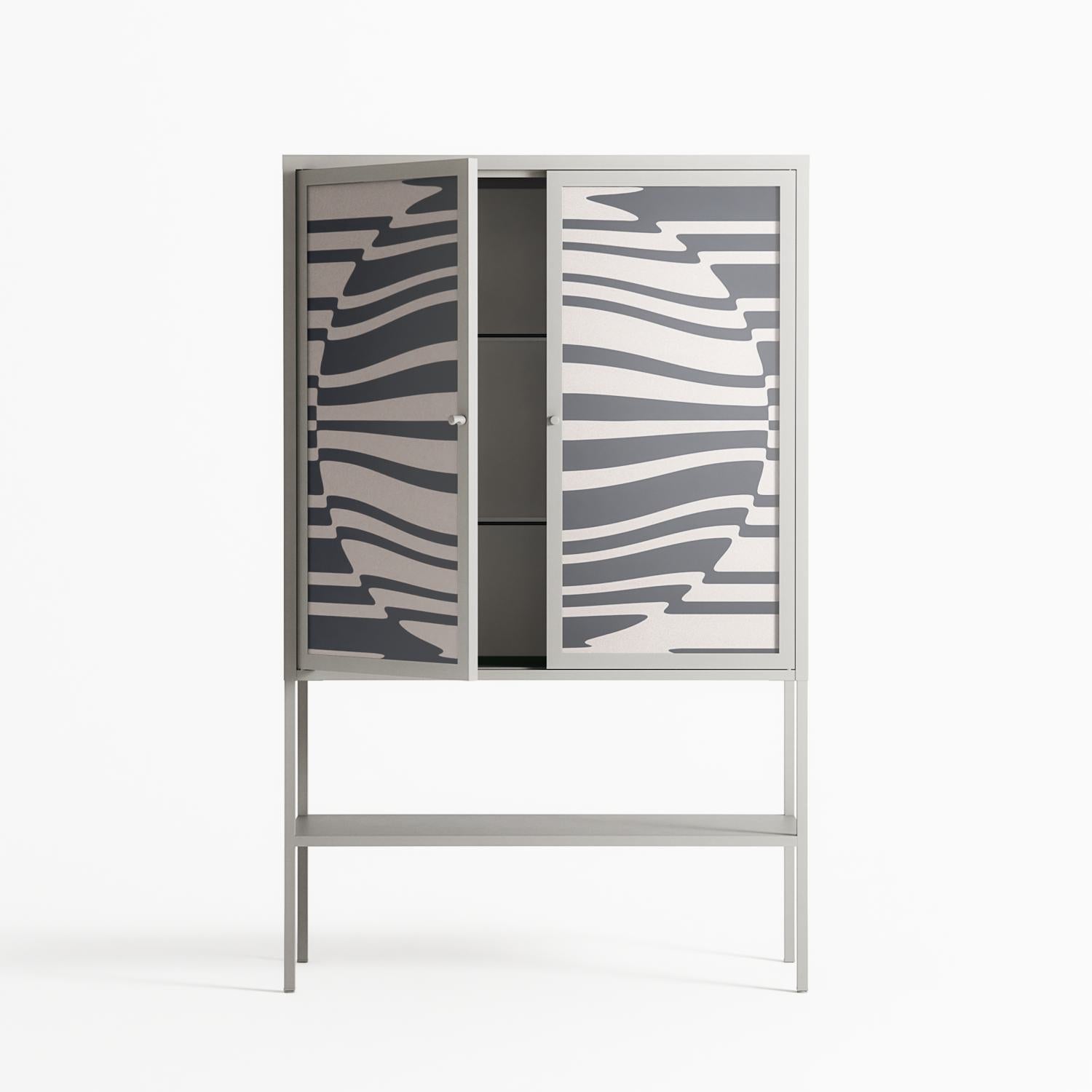 Wave Lens - Loft Cabinet - Oluwaseyi Samuel Adebayo - Chalk - Overlay Glass