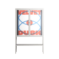 Velvet Dusk - Loft Cabinet - Oluwaseyi Samuel Adebayo - Chalk - Overlay Glass