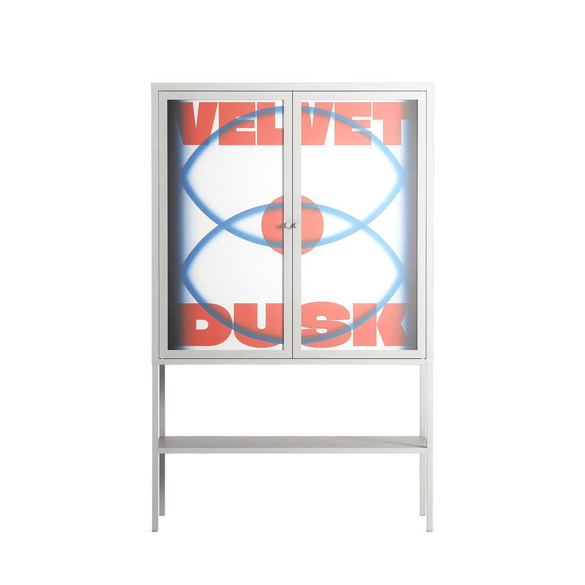 Velvet Dusk - Loft Cabinet - Oluwaseyi Samuel Adebayo - Chalk - Overlay Glass