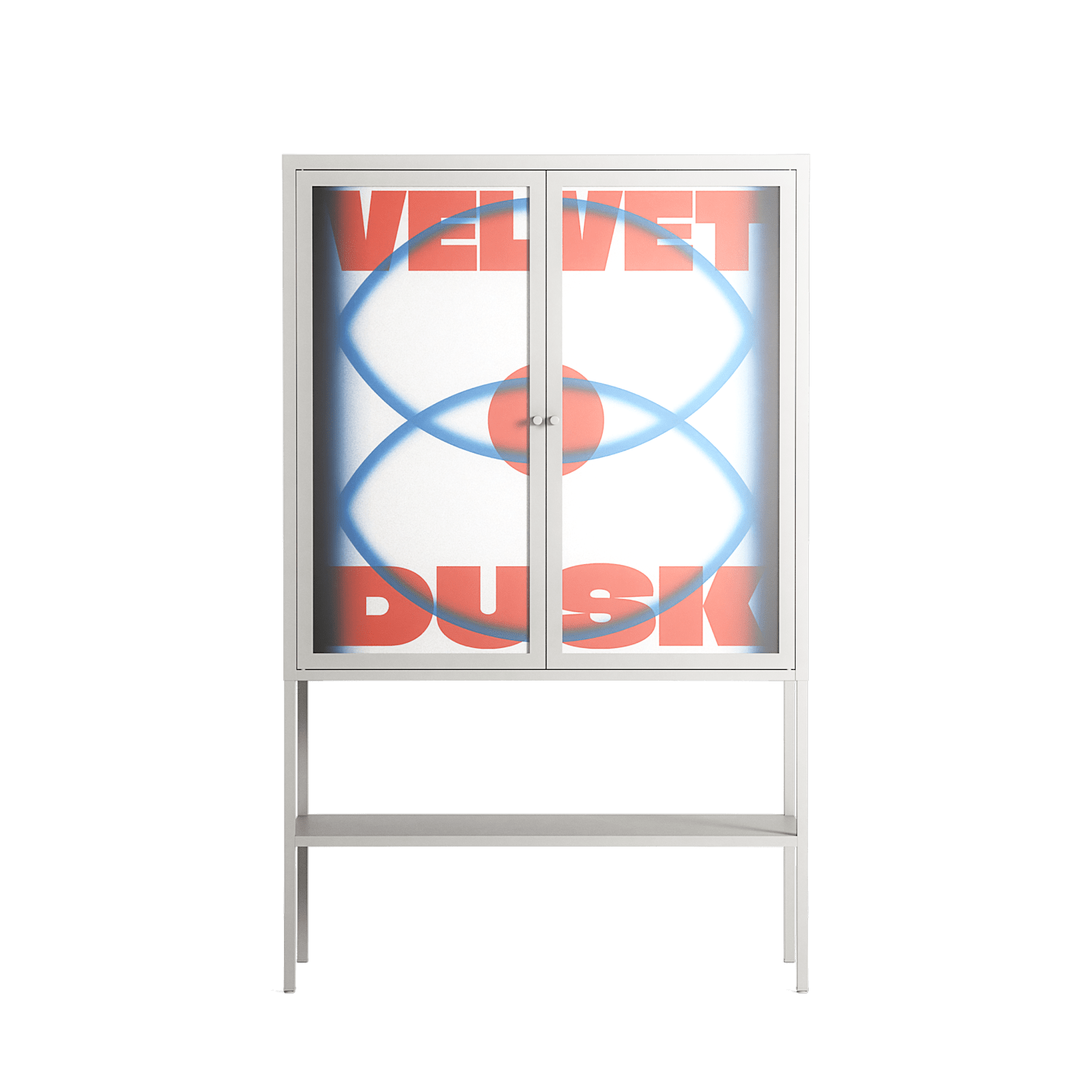 Velvet Dusk - Loft Cabinet - Oluwaseyi Samuel Adebayo - Chalk - Overlay Glass