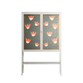 Blooming Folk Garden - Loft Cabinet - Sandra Hutter - Chalk - Overlay Glass