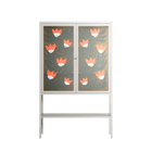 Blooming Folk Garden - Loft Cabinet - Sandra Hutter - Chalk - Overlay Glass