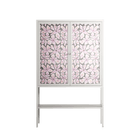 Floating Blossom Pattern - Loft Cabinet - Raissa Oltmanns - Chalk - Overlay Glass