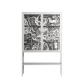 Flight Of Fancy 3 - Loft Cabinet - Diana Catchpole - Chalk - Clear glass