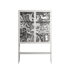 Flight Of Fancy 3 - Loft Cabinet - Diana Catchpole - Chalk - Clear glass