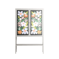 Floral Delight - Loft Cabinet - Sandra Hutter - Chalk - Overlay Glass
