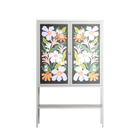 Floral Delight - Loft Cabinet - Sandra Hutter - Chalk - Overlay Glass