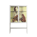 Can You Face It - Loft Cabinet - Sophie Goudman-Peachey - Chalk - Clear glass