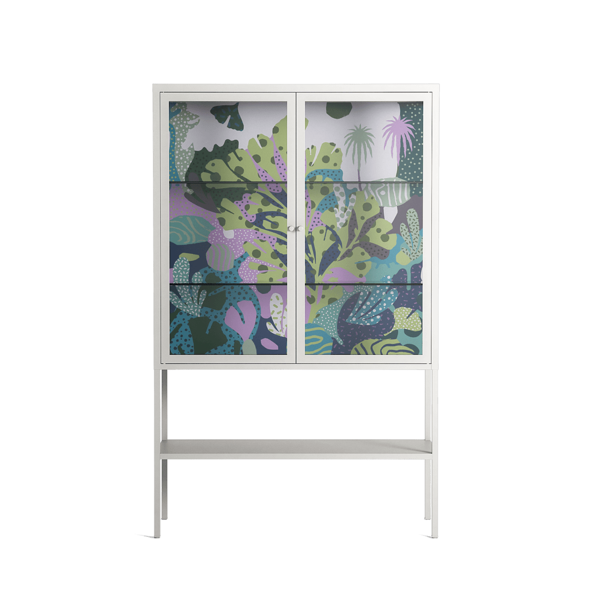 A Bridge Across Time 2 - Loft Cabinet - Nick Liefhebber - Chalk - Clear glass