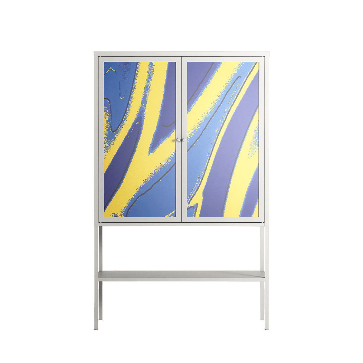 Blue Gale - Loft Cabinet - Oluwaseyi Samuel Adebayo - Chalk - Overlay Glass