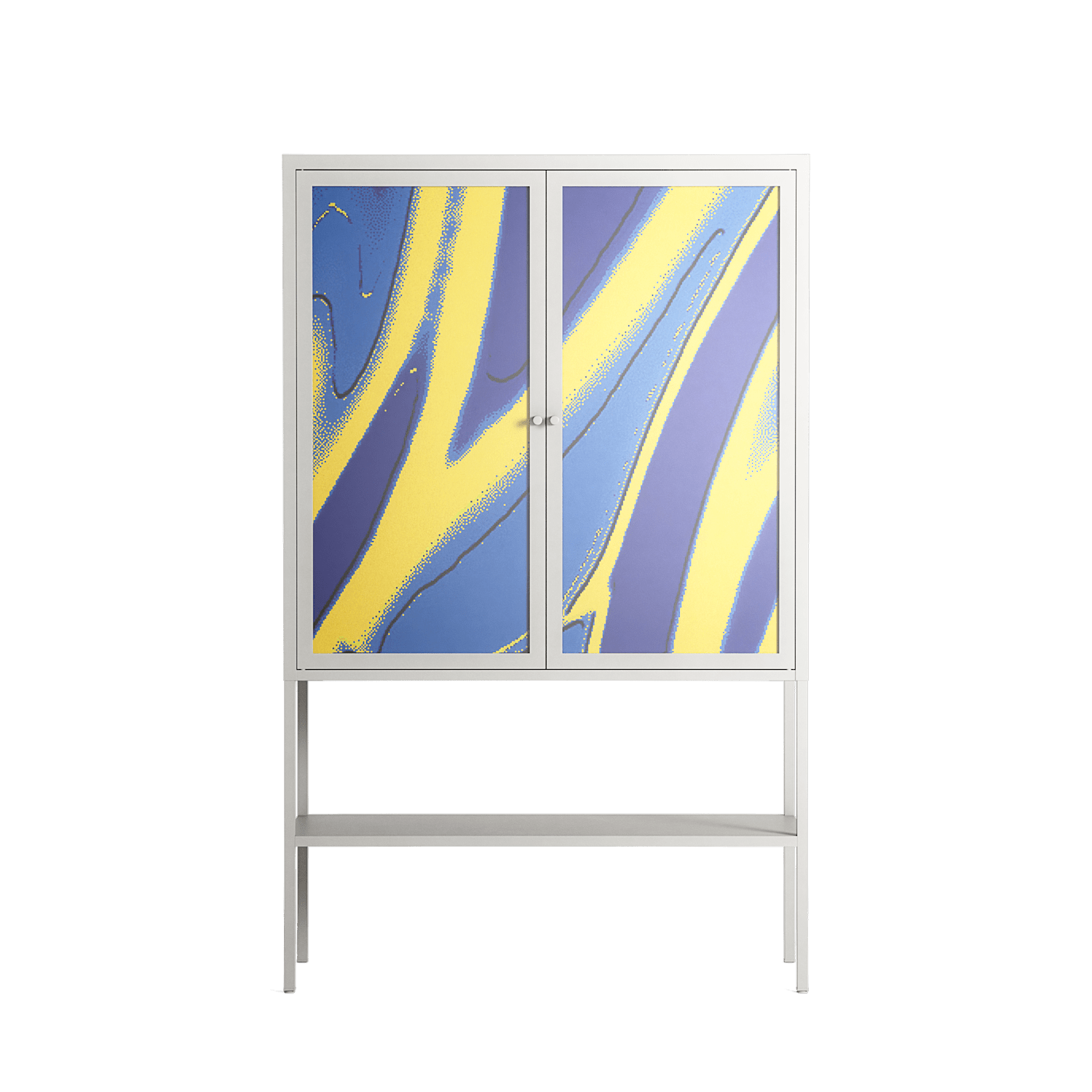 Blue Gale - Loft Cabinet - Oluwaseyi Samuel Adebayo - Chalk - Overlay Glass