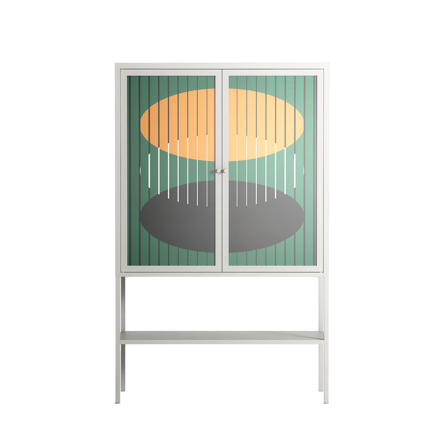 Soul Split - Loft Cabinet - Oluwaseyi Samuel Adebayo - Chalk - Overlay Glass