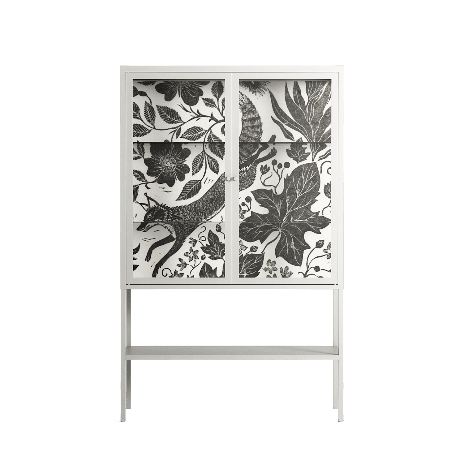 Ode to Summer 4 - Loft Cabinet - Diana Catchpole - Chalk - Clear glass