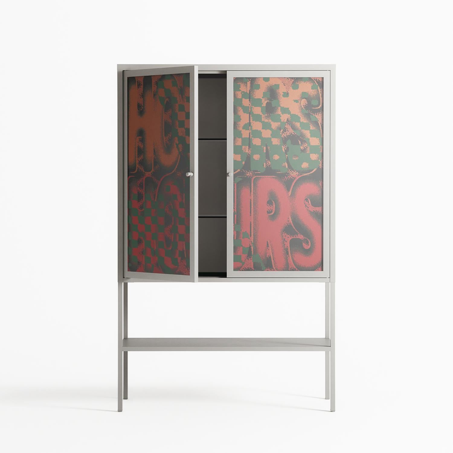 Hours - Loft Cabinet - Oluwaseyi Samuel Adebayo - Chalk - Overlay Glass