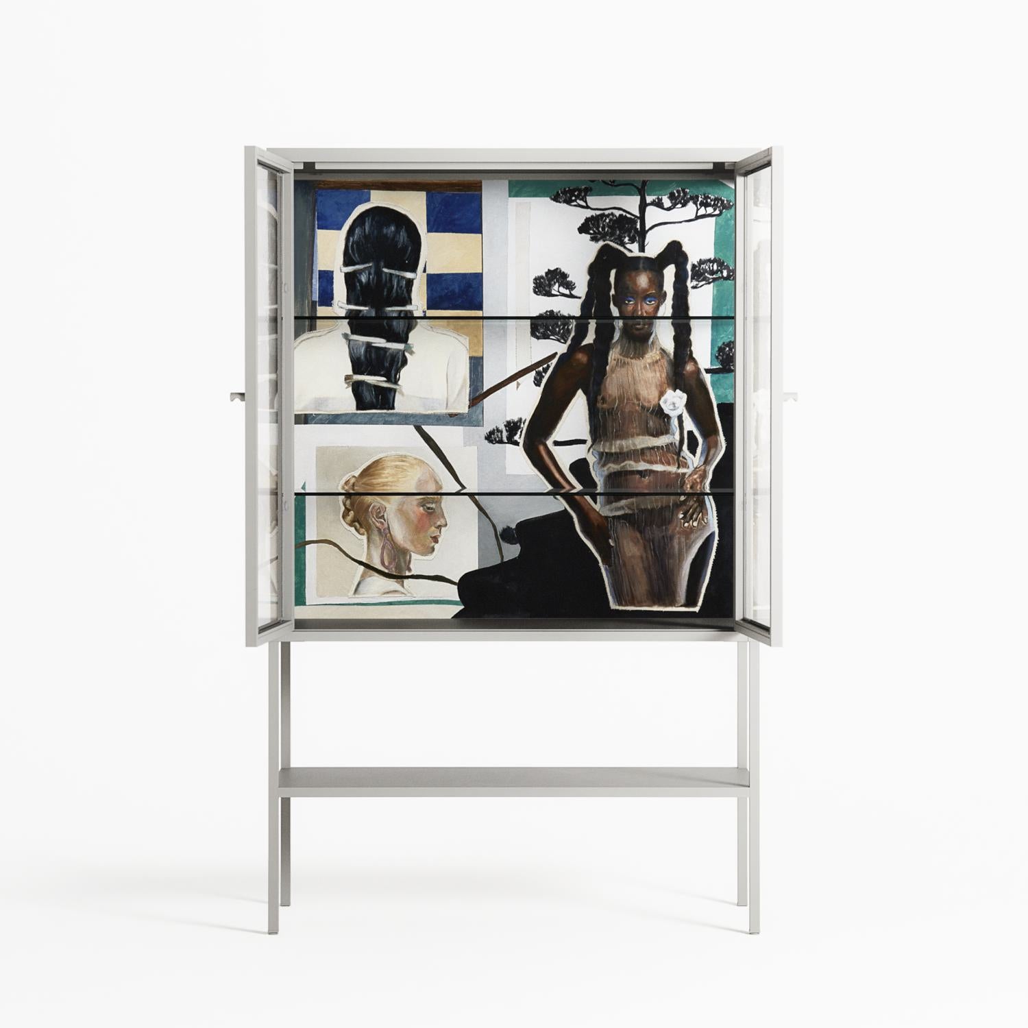 Dreaming With Open Eyes - Loft Cabinet - Sophie Goudman-Peachey - Chalk - Clear glass