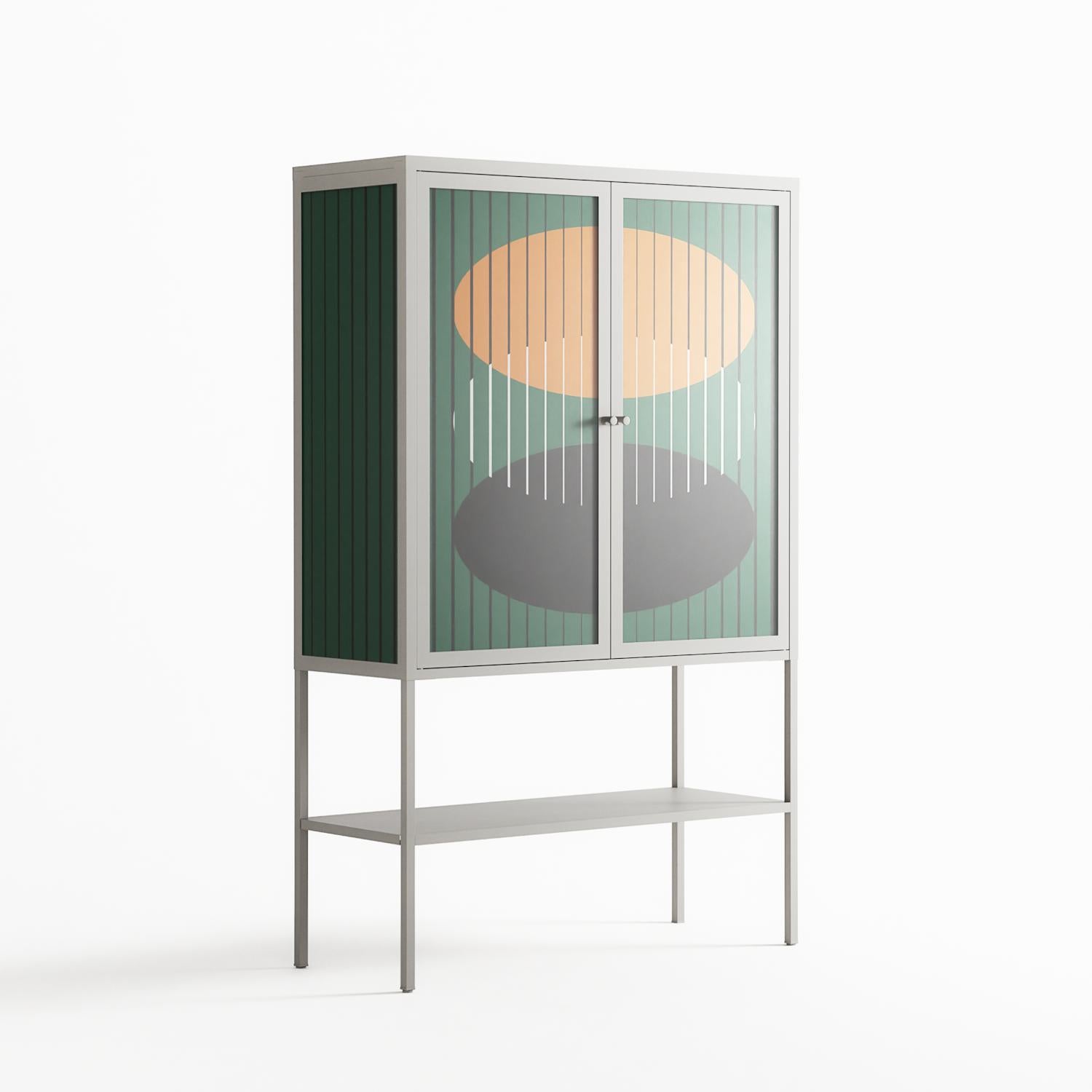 Soul Split - Loft Cabinet - Oluwaseyi Samuel Adebayo - Chalk - Overlay Glass