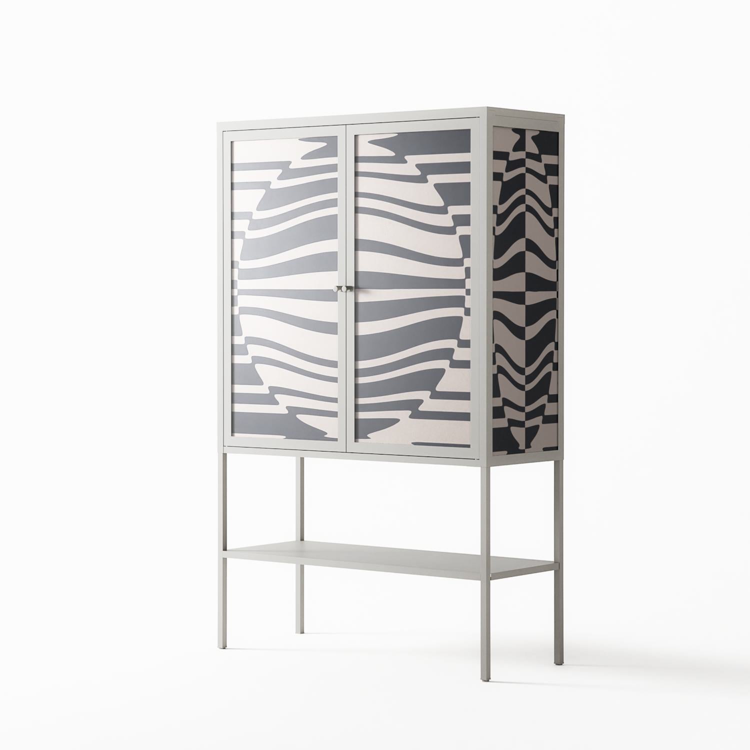 Wave Lens - Loft Cabinet - Oluwaseyi Samuel Adebayo - Chalk - Overlay Glass