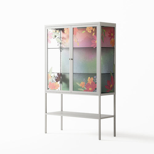 Abstract Spring Flowers - Loft Cabinet - Raissa Oltmanns - Chalk - Overlay Glass