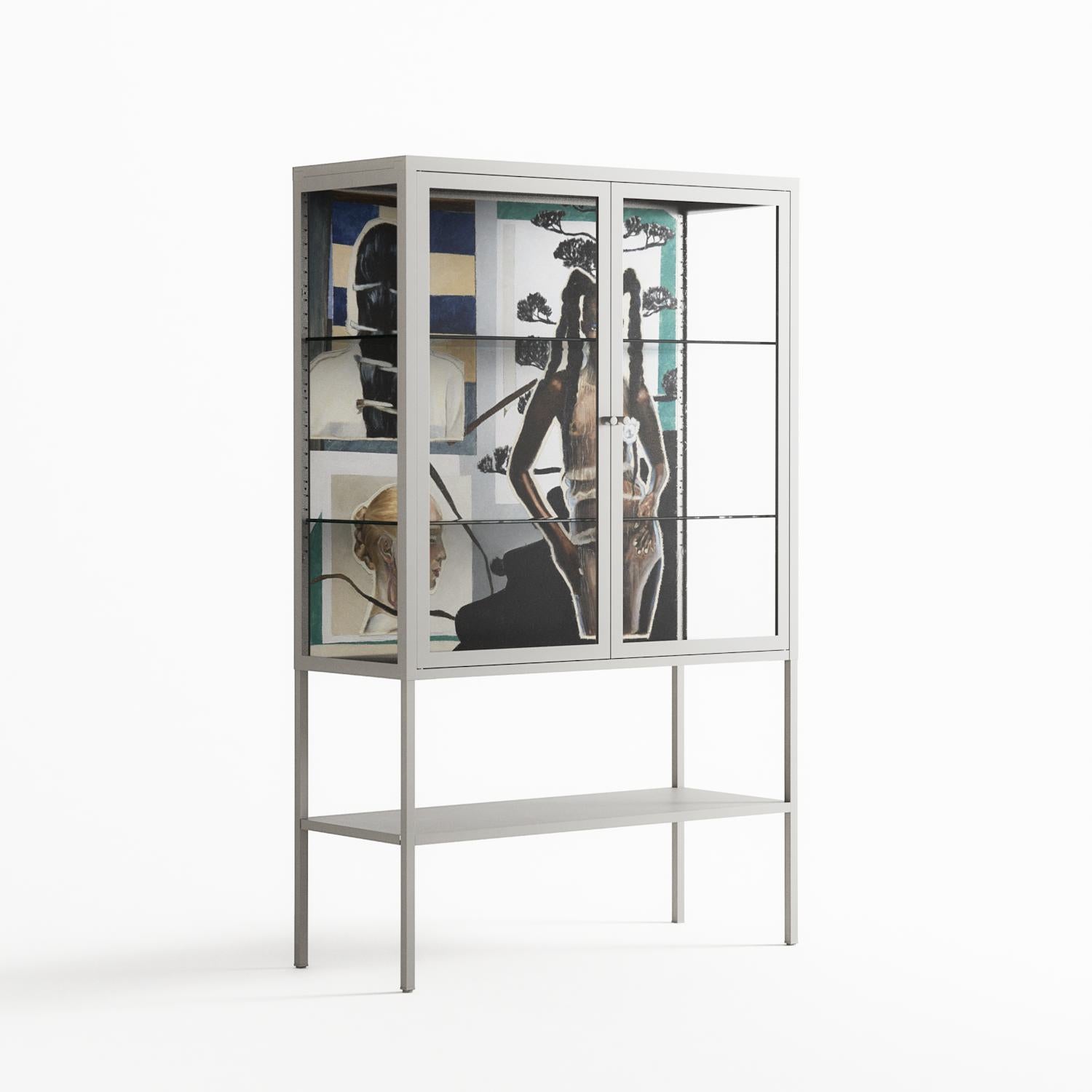 Dreaming With Open Eyes - Loft Cabinet - Sophie Goudman-Peachey - Chalk - Clear glass