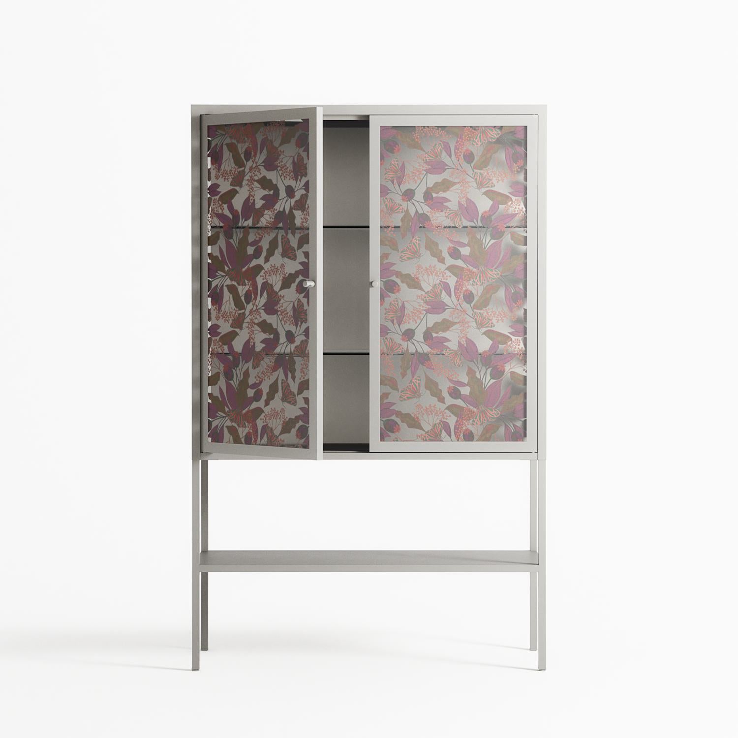 Autumn Dream Pattern - Loft Cabinet - Raissa Oltmanns - Chalk - Overlay Glass