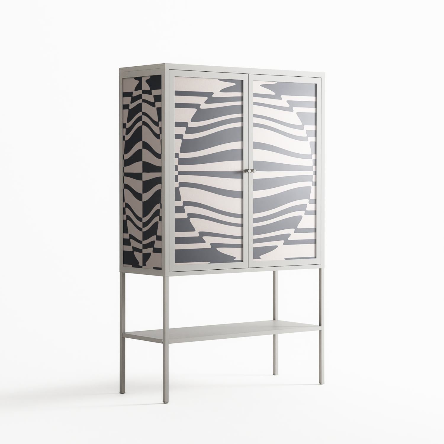 Wave Lens - Loft Cabinet - Oluwaseyi Samuel Adebayo - Chalk - Overlay Glass