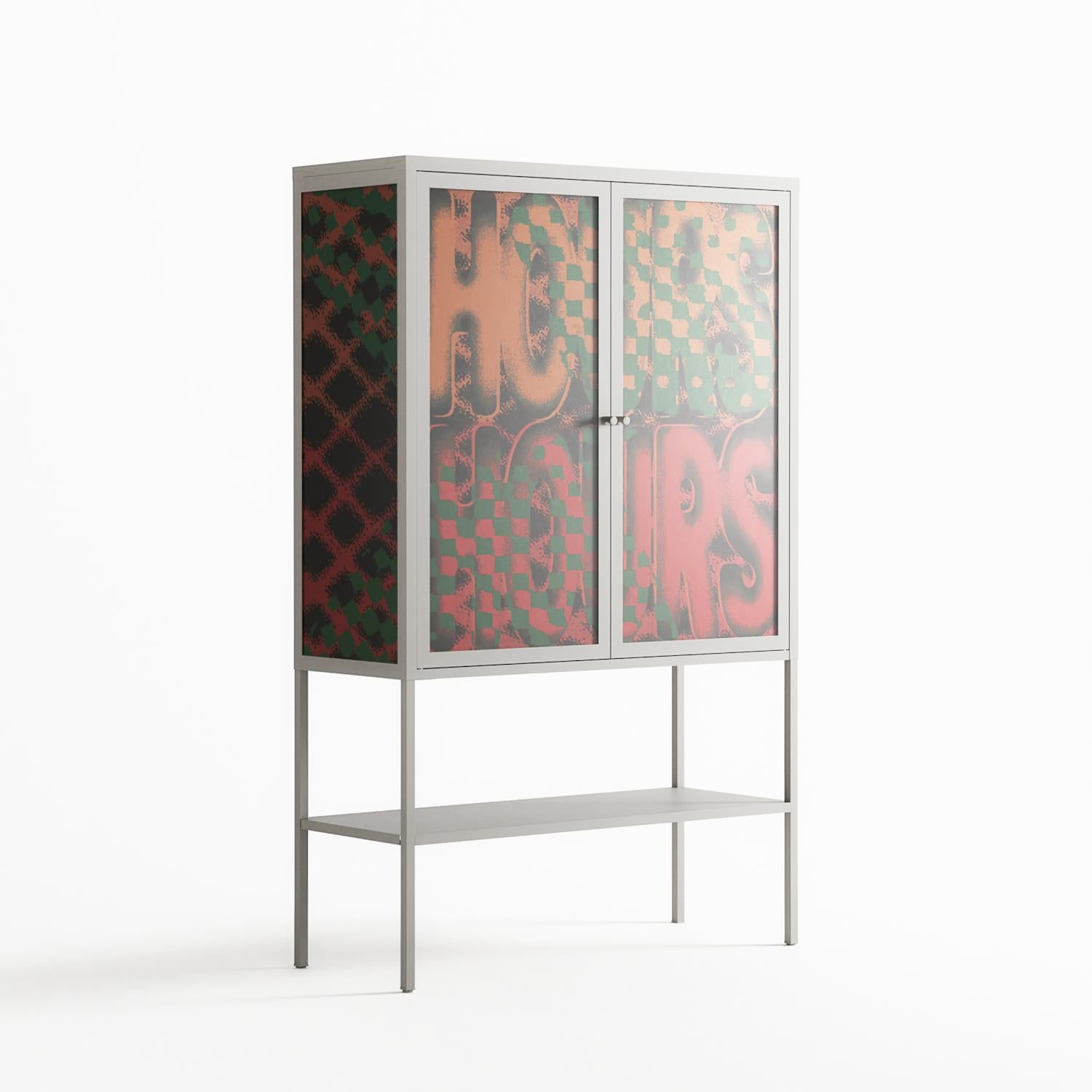 Hours - Loft Cabinet - Oluwaseyi Samuel Adebayo - Chalk - Overlay Glass