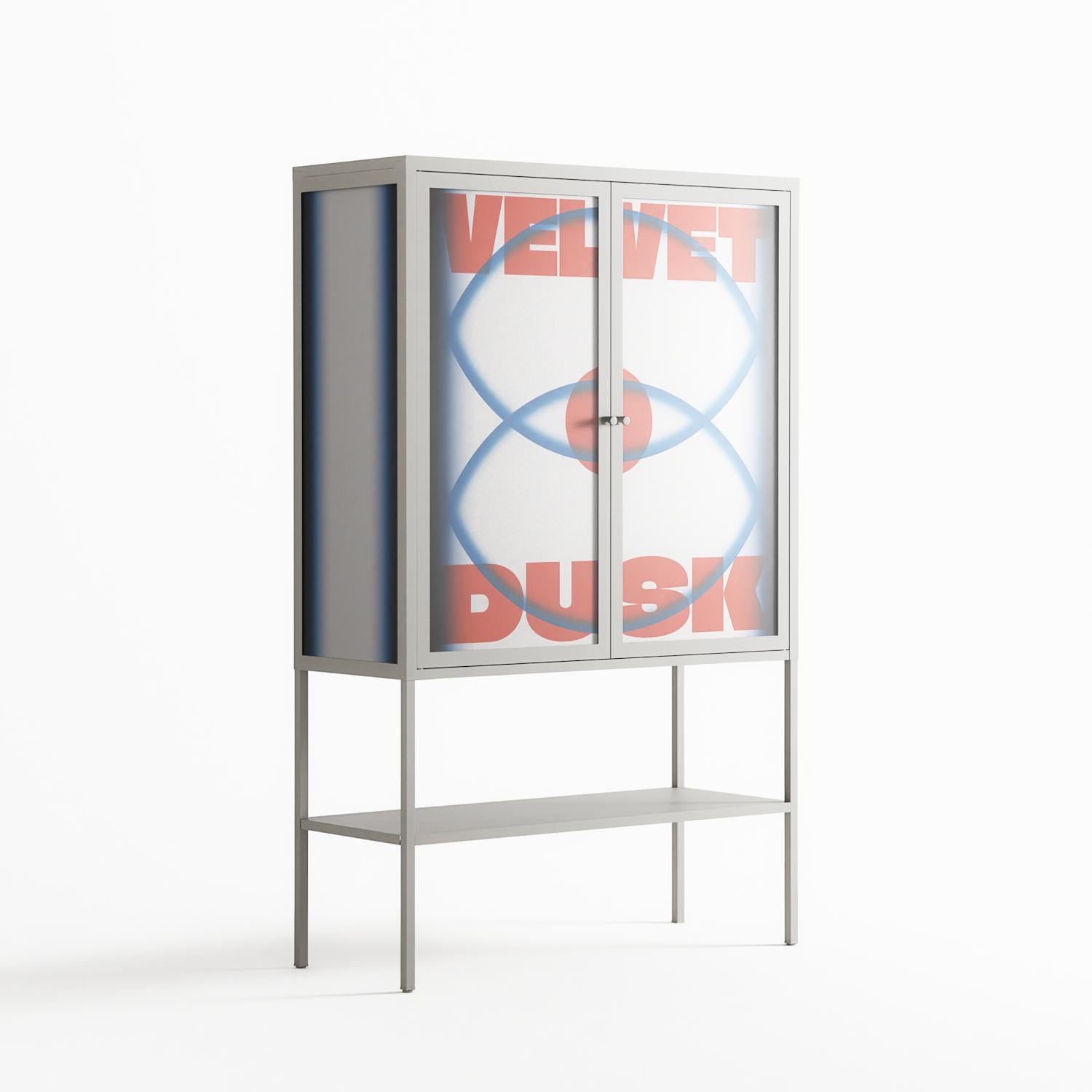 Velvet Dusk - Loft Cabinet - Oluwaseyi Samuel Adebayo - Chalk - Overlay Glass
