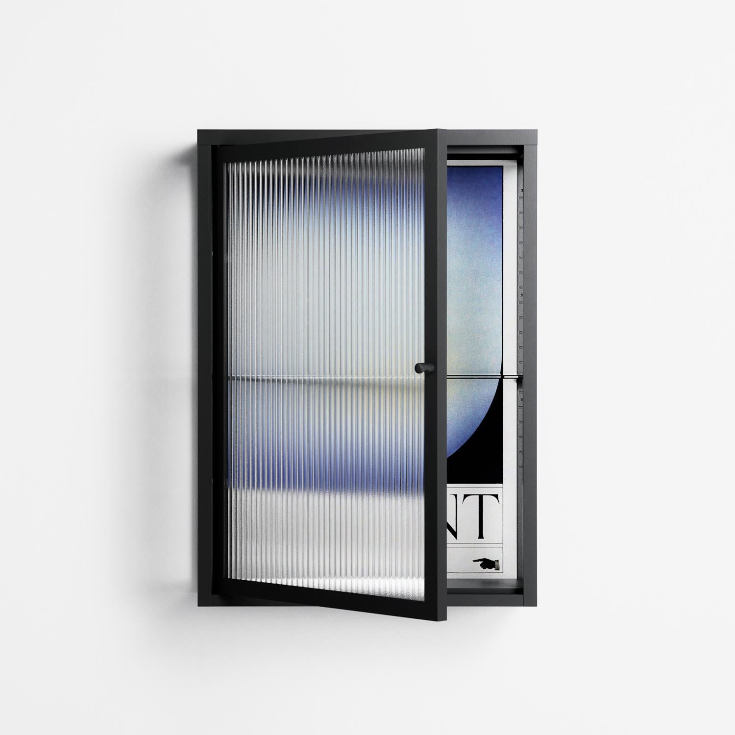 Ambient - Wall Cabinet - Alexander Khabbazi - Antracite - Reeded glass