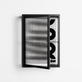 Black Waves - Wall Cabinet - Alexander Khabbazi - Antracite - Reeded glass