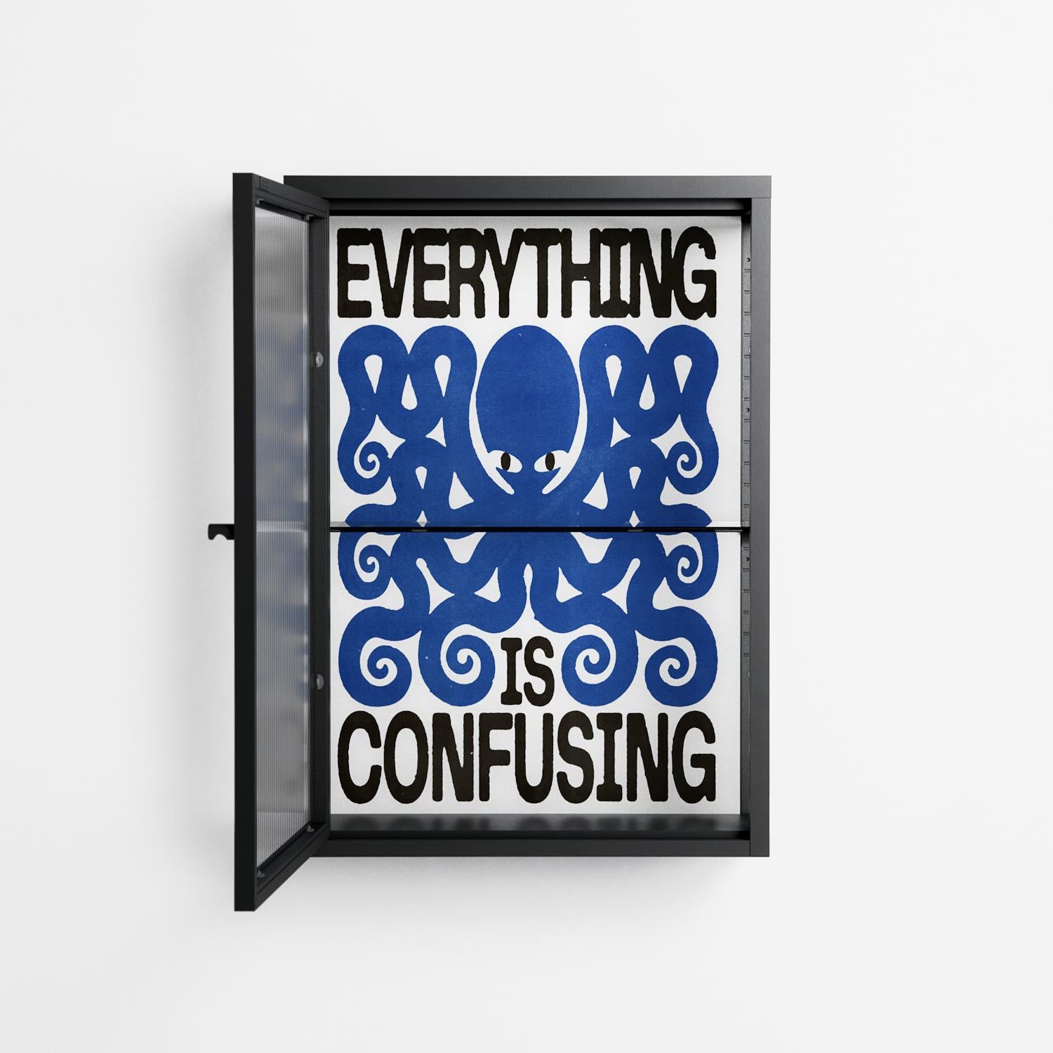 Everything is Confusing - Wall Cabinet - Alexander Khabbazi - Antracite - Reeded glass