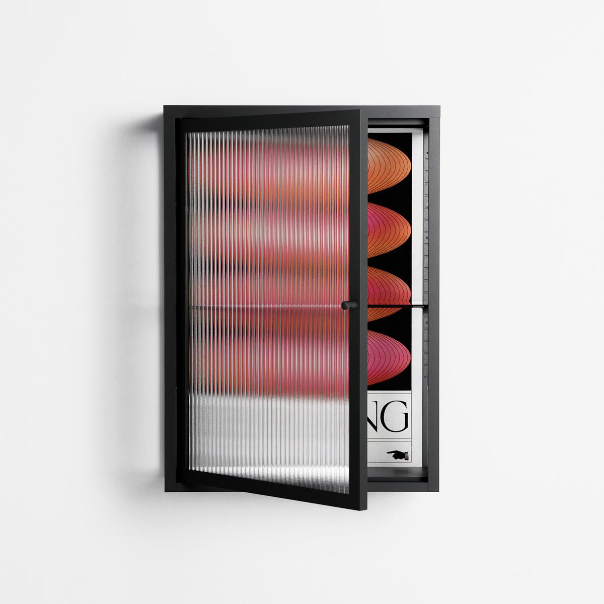 Repeating - Wall Cabinet - Alexander Khabbazi - Antracite - Reeded glass