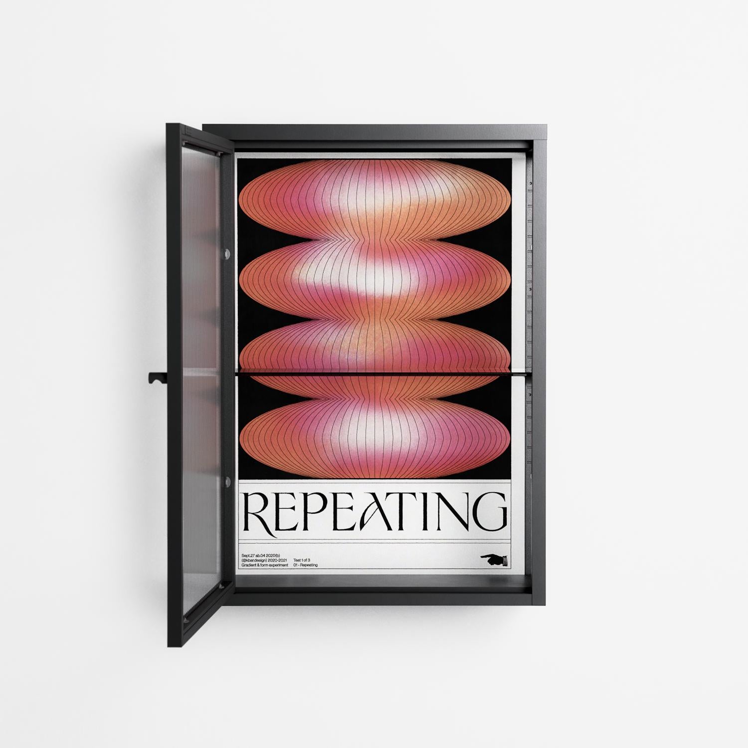 Repeating - Wall Cabinet - Alexander Khabbazi - Antracite - Reeded glass