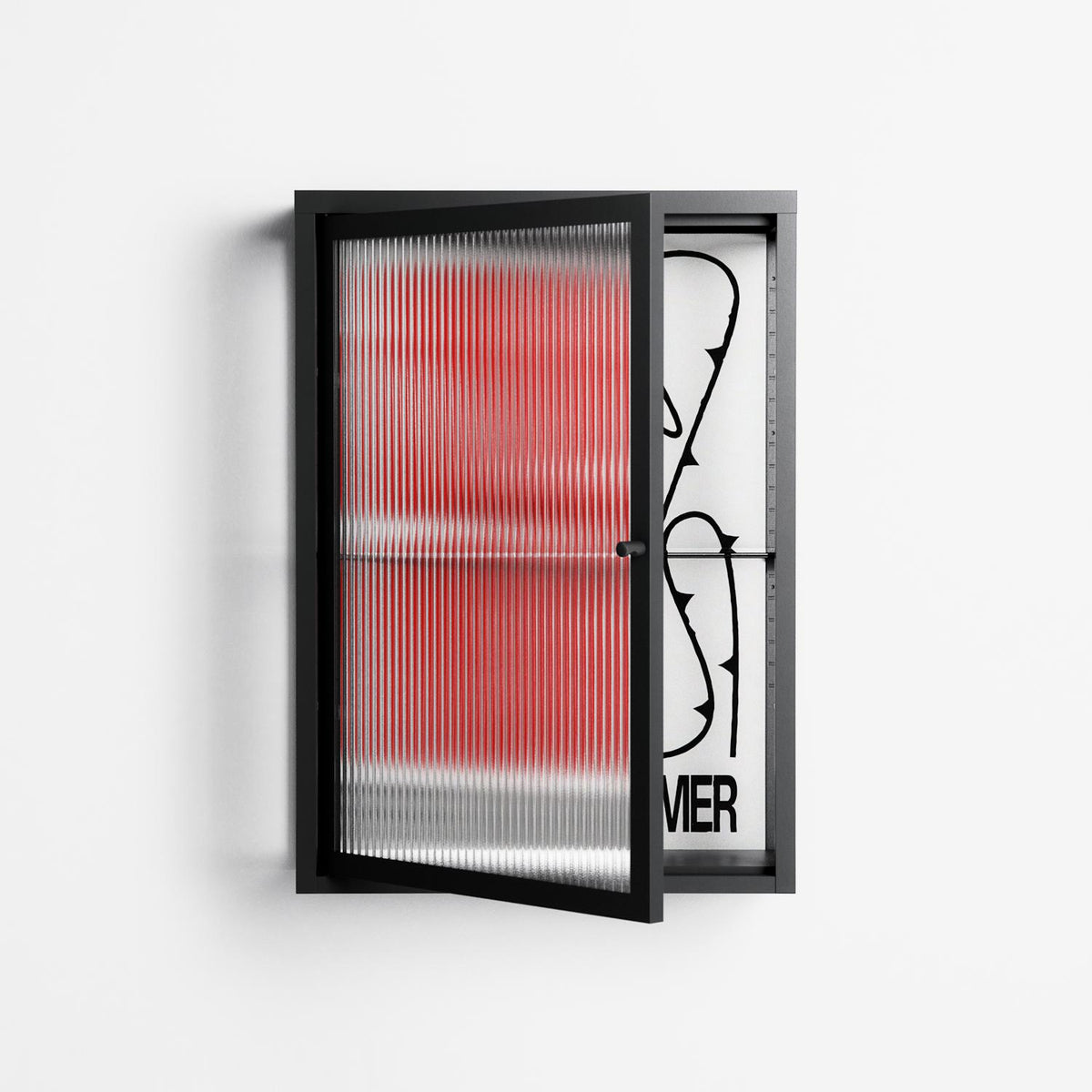 Spring to Summer - Wall Cabinet - Alexander Khabbazi - Antracite - Reeded glass