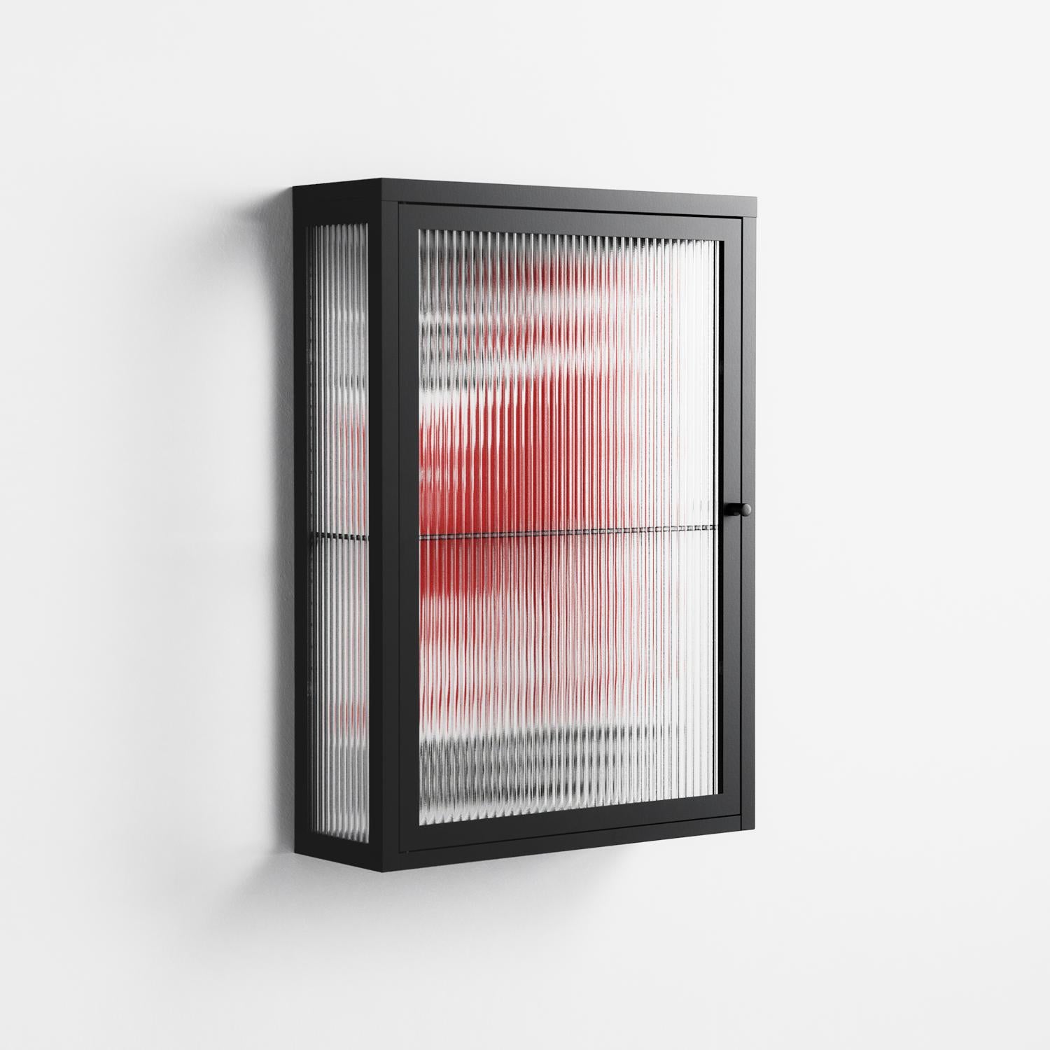 Nine Lives - Wall Cabinet - Alexander Khabbazi - Antracite - Reeded glass