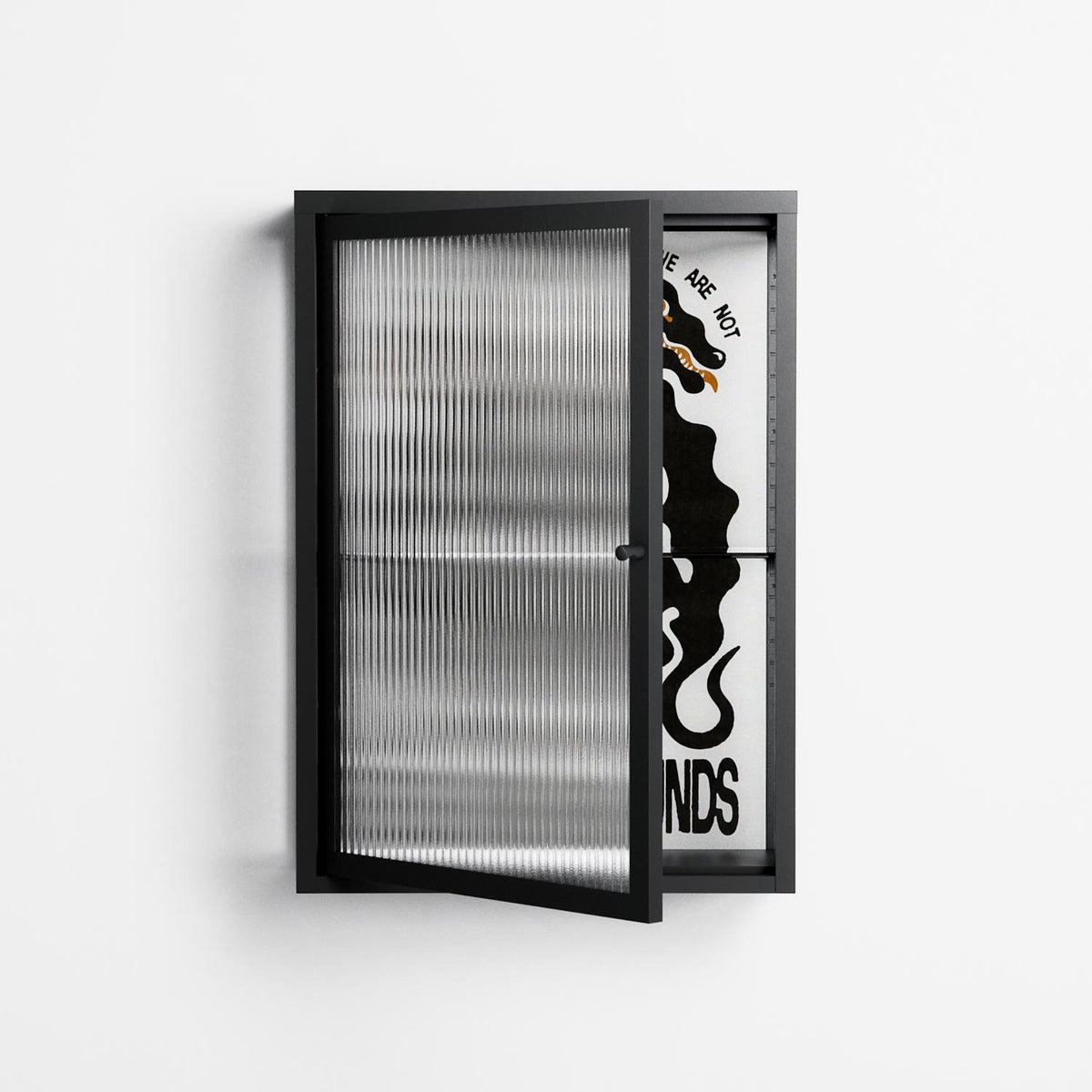 Hounds  - Wall Cabinet - Alexander Khabbazi - Antracite - Reeded glass