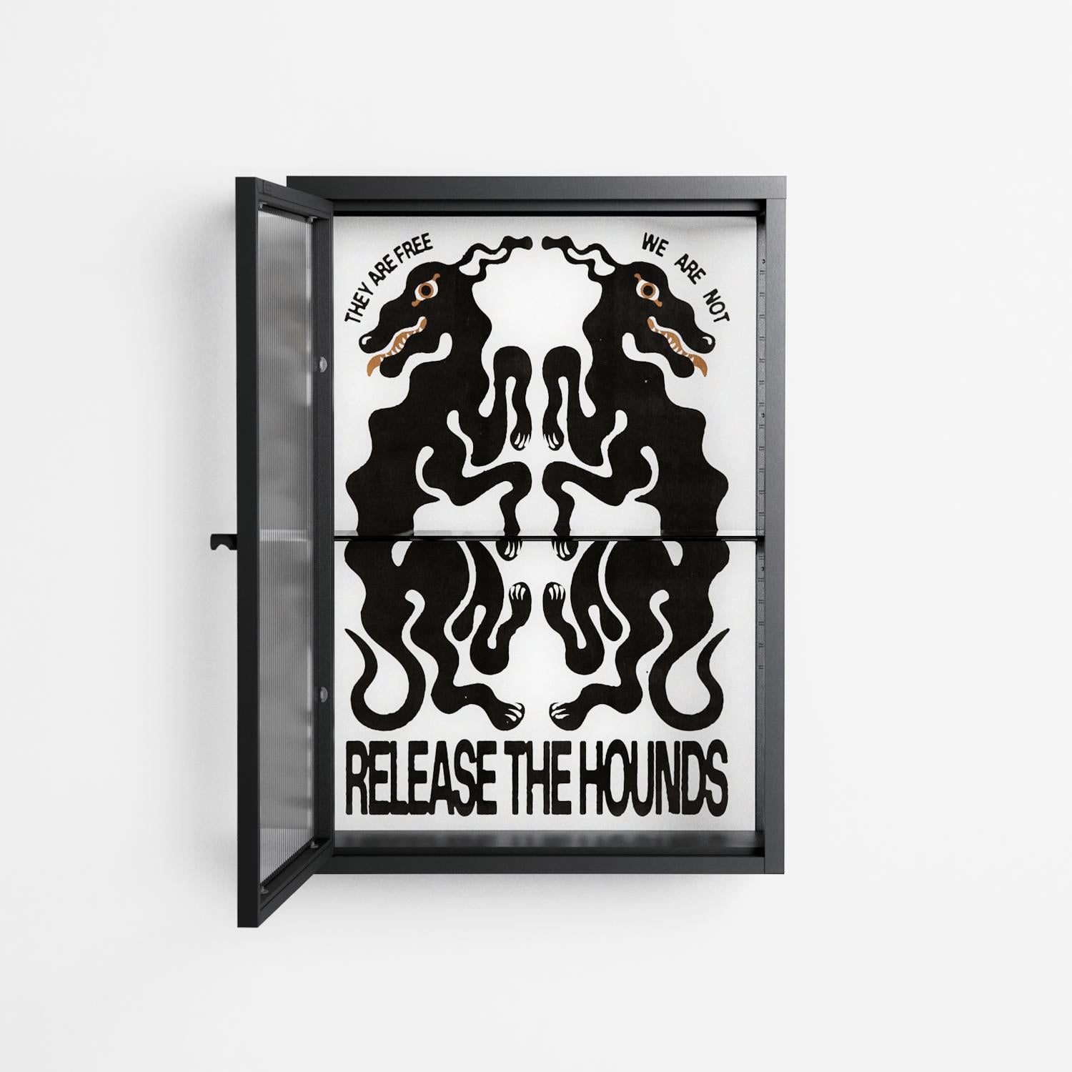 Hounds  - Wall Cabinet - Alexander Khabbazi - Antracite - Reeded glass