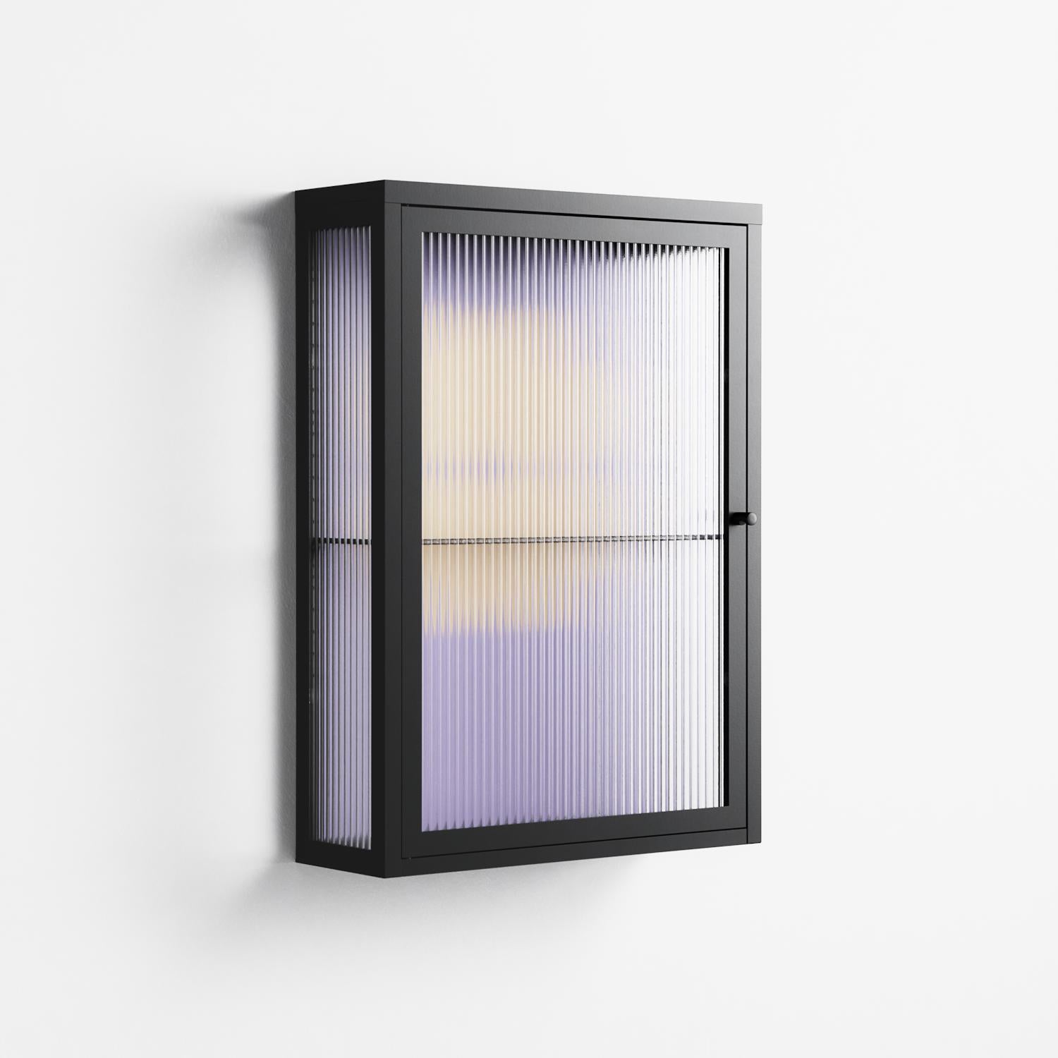 Amara - Wall Cabinet - Linus Lohoff - Antracite - Reeded glass