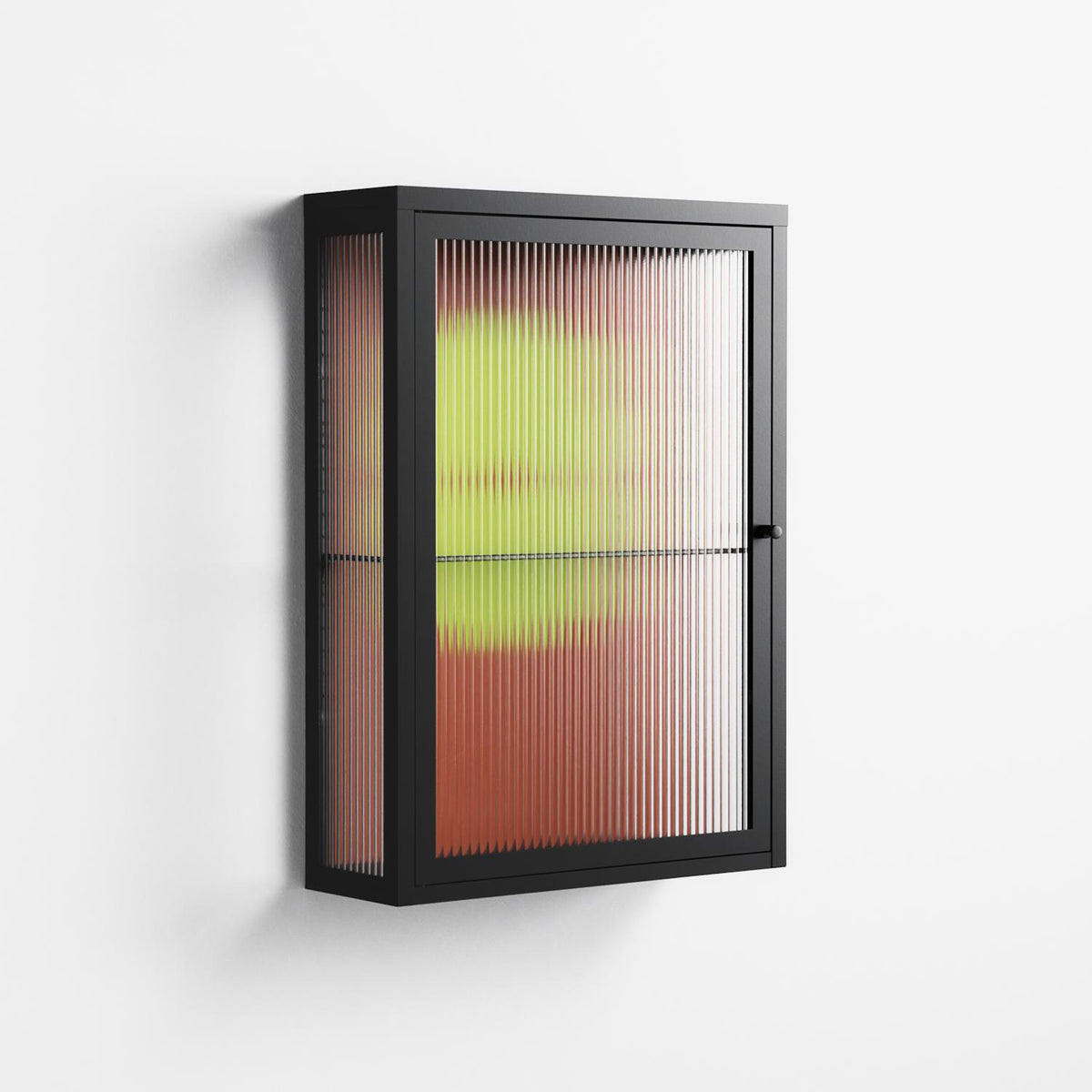 Fernis - Wall Cabinet - Linus Lohoff - Antracite - Reeded glass