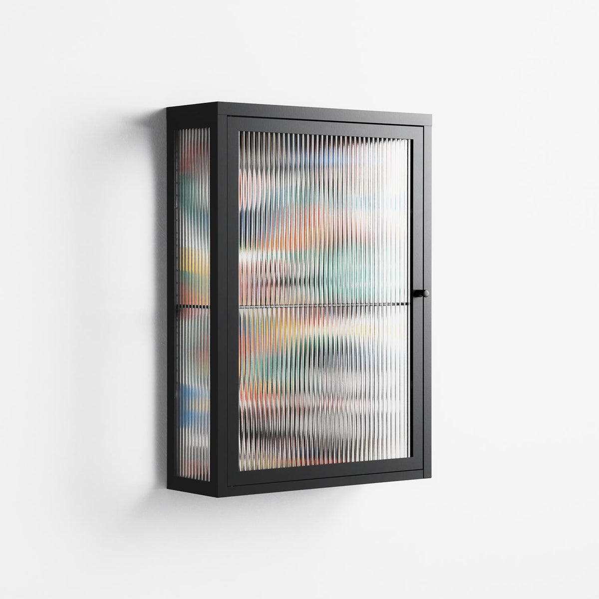 Alive - Wall Cabinet - Vratislav Pecka - Antracite - Reeded glass