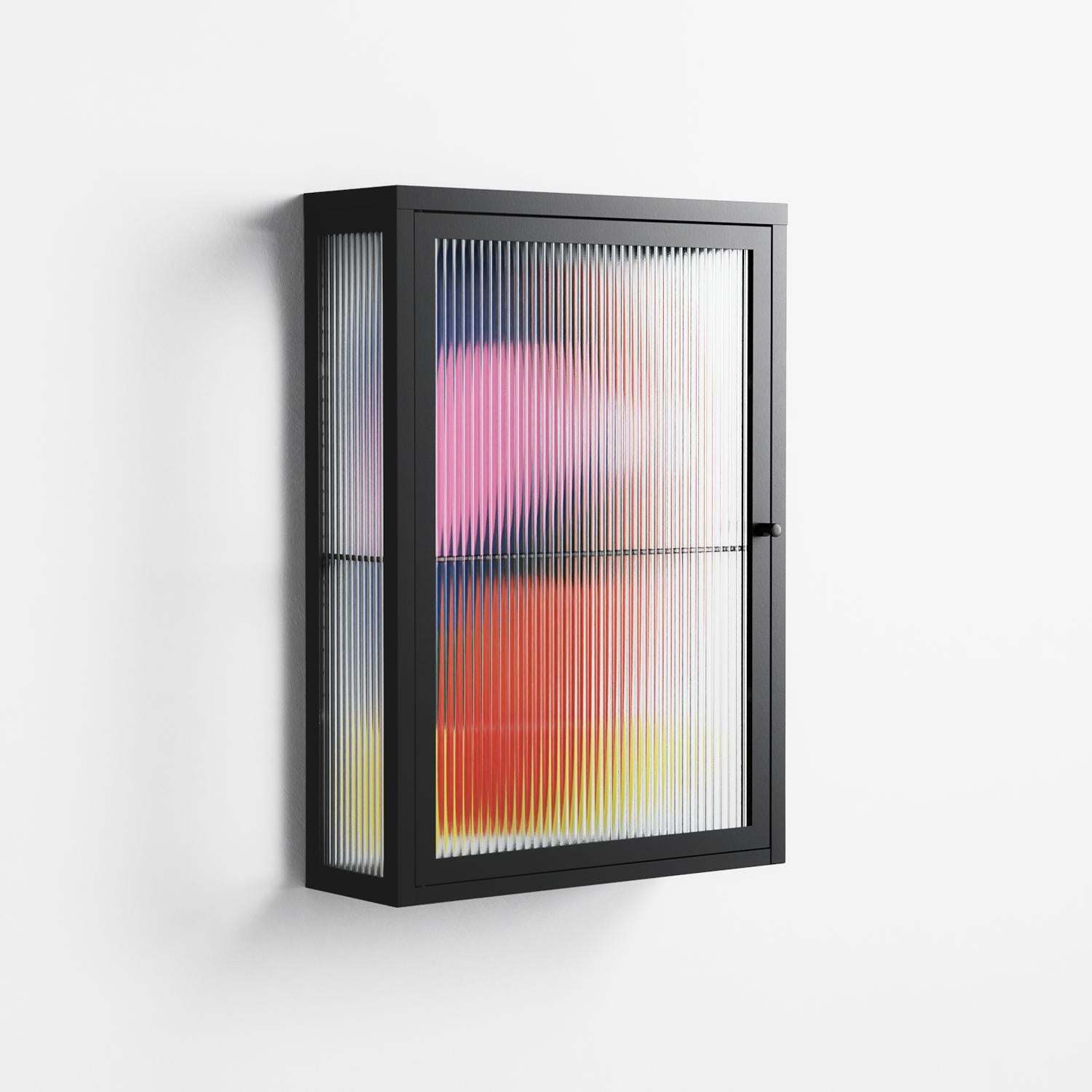 Blends - Wall Cabinet - Vratislav Pecka - Antracite - Reeded glass
