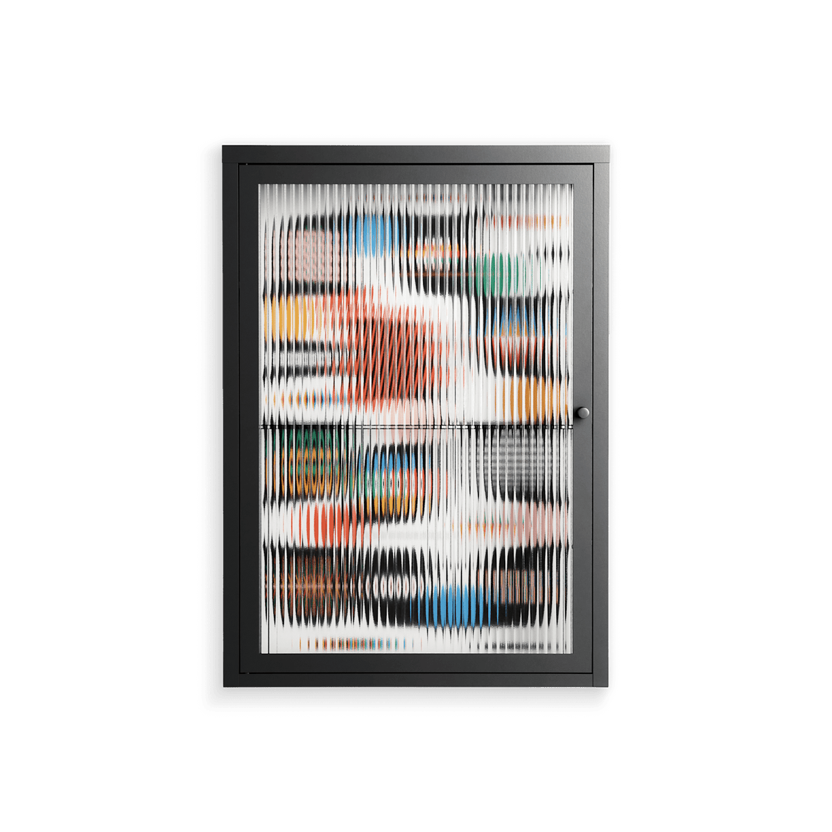 Connections - Wall Cabinet - Vratislav Pecka - Antracite - Reeded glass