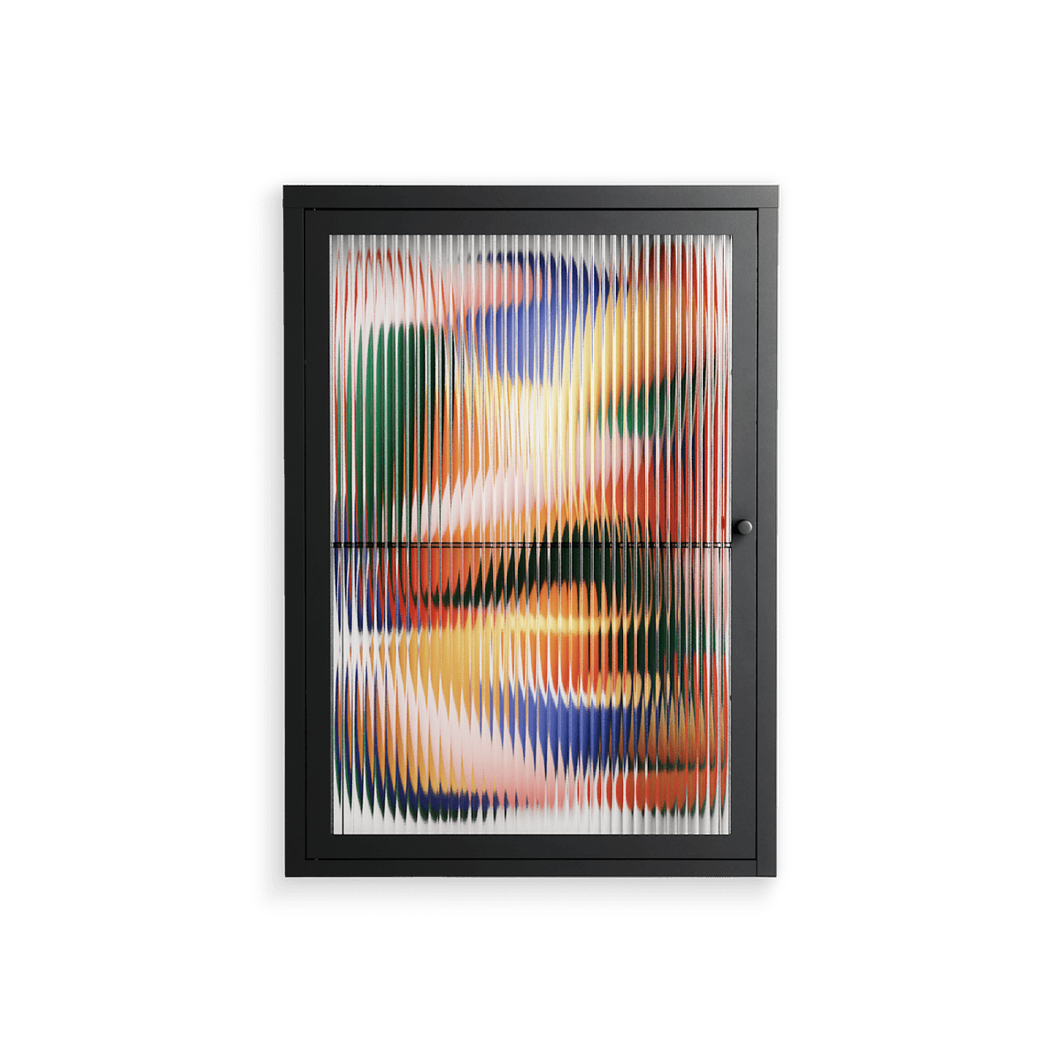 Gloss - Wall Cabinet - Vratislav Pecka - Antracite - Reeded glass