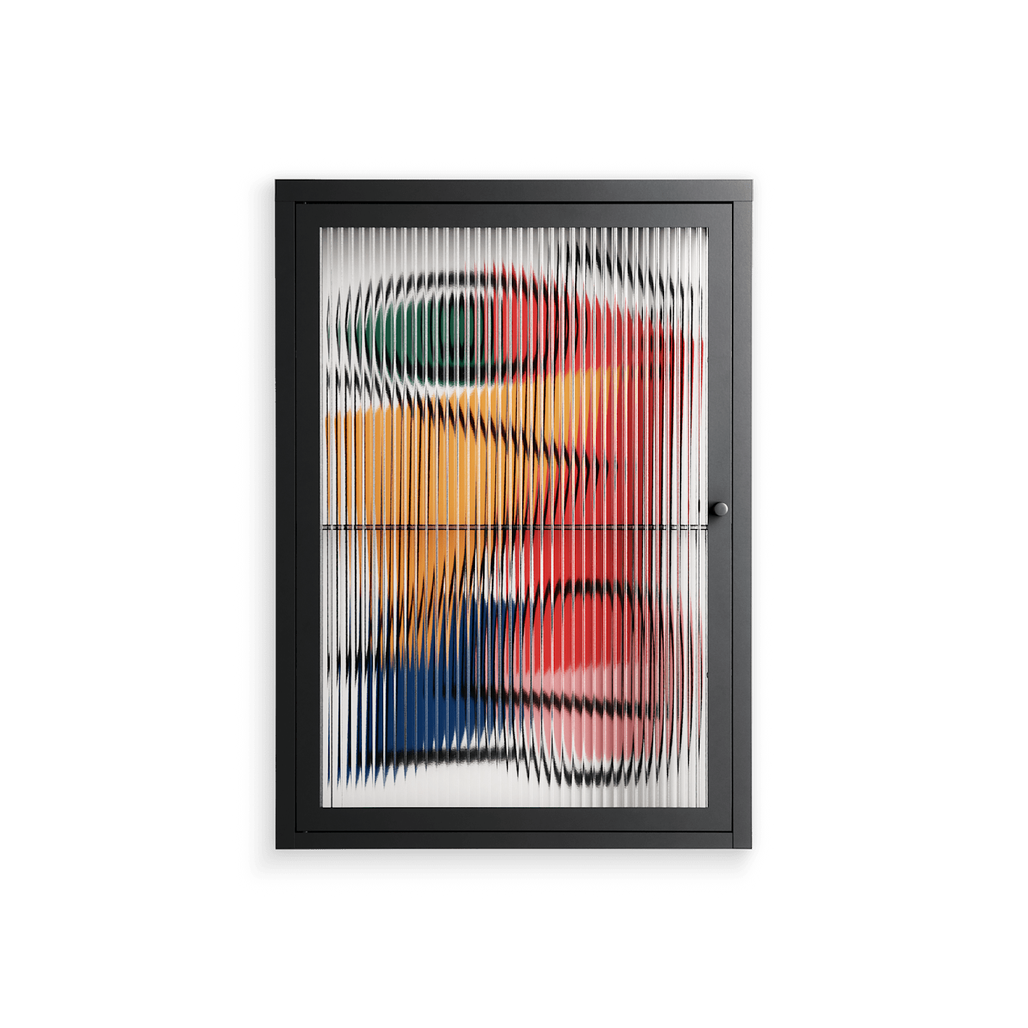 Misplaced - Wall Cabinet - Vratislav Pecka - Antracite - Reeded glass